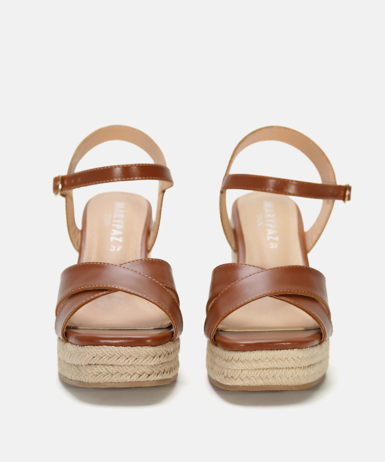 Sandalia tac&oacute;n tiras cruzadas image number null